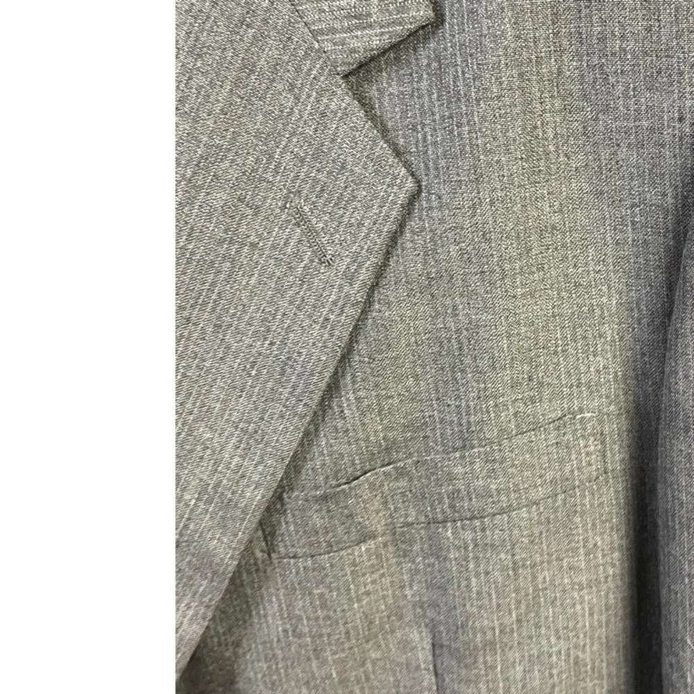 Austin Manor Sport Coat Grey Striped Notch Lapel 2-Button Mens‎ Size 46R Wool